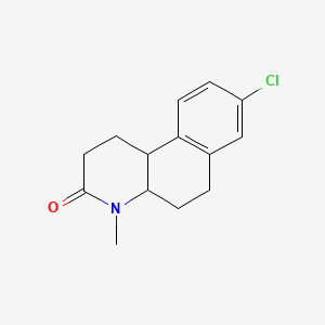 molecular formula C14H16ClNO B14794671 (4AR,10BR)-8-Chloro-4-methyl-1H,2H,3H,4H,4AH,5H,6H,10BH-benzo[F]quinolin-3-one 