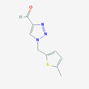 1-((5-methylthiophen-2-yl)methyl)-1H-1,2,3-triazole-4-carbaldehyde