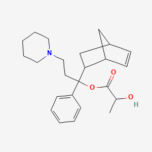 molecular formula C24H33NO3 B14794691 [1-(2-Bicyclo[2.2.1]hept-5-enyl)-1-phenyl-3-piperidin-1-ylpropyl] 2-hydroxypropanoate 