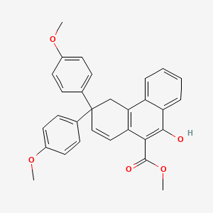 molecular formula C30H26O5 B14794695 Methyl10-hydroxy-6,6-bis(4-methoxyphenyl)-5,6-dihydrophenanthrene-9-carboxylate 