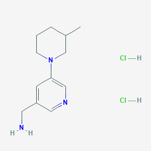 (5-(3-Methylpiperidin-1-yl)pyridin-3-yl)methanamine dihydrochloride