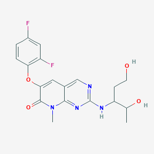 molecular formula C19H20F2N4O4 B14794753 6-(2,4-Difluorophenoxy)-2-(1,4-dihydroxypentan-3-ylamino)-8-methylpyrido[2,3-d]pyrimidin-7-one 