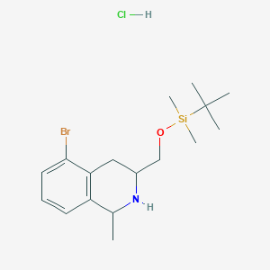 molecular formula C17H29BrClNOSi B14794763 (5-Bromo-1-methyl-1,2,3,4-tetrahydroisoquinolin-3-yl)methoxy-tert-butyl-dimethylsilane;hydrochloride 