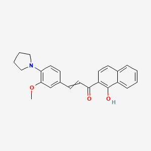 molecular formula C24H23NO3 B14794780 1-(1-Hydroxynaphthalen-2-yl)-3-(3-methoxy-4-pyrrolidin-1-ylphenyl)prop-2-en-1-one 