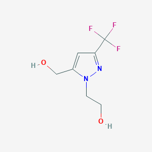 2-(5-(hydroxymethyl)-3-(trifluoromethyl)-1H-pyrazol-1-yl)ethan-1-ol