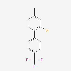 molecular formula C14H10BrF3 B14794811 2-Bromo-4-methyl-4'-trifluoromethyl-biphenyl 