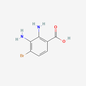 molecular formula C7H7BrN2O2 B14794817 2,3-Diamino-4-bromobenzoic acid 