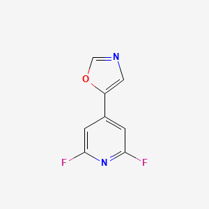 molecular formula C8H4F2N2O B14794823 5-(2,6-Difluoropyridin-4-yl)oxazole 