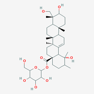 molecular formula C36H58O10 B14794844 1-O-[(3beta)-3,19,23-Trihydroxy-28-oxours-12-en-28-yl]-beta-D-glucopyra nose 