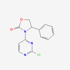 molecular formula C13H10ClN3O2 B14794845 3-(2-Chloropyrimidin-4-yl)-4-phenyl-1,3-oxazolidin-2-one 