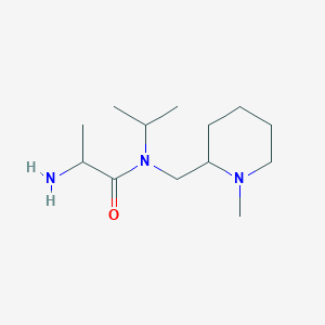 molecular formula C13H27N3O B14794851 2-Amino-N-isopropyl-N-(((S)-1-methylpiperidin-2-yl)methyl)propanamide 