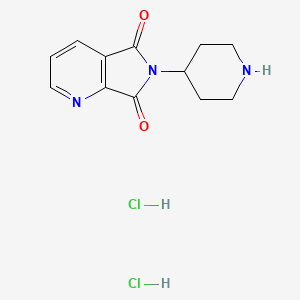 molecular formula C12H15Cl2N3O2 B1479488 6-(piperidin-4-yl)-5H-pyrrolo[3,4-b]pyridine-5,7(6H)-dione dihydrochloride CAS No. 2098127-03-6