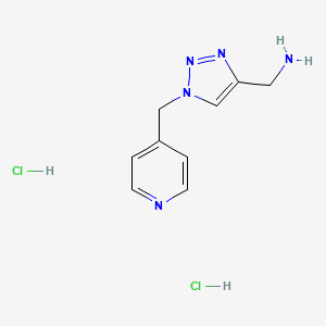 (1-(pyridin-4-ylmethyl)-1H-1,2,3-triazol-4-yl)methanamine dihydrochloride