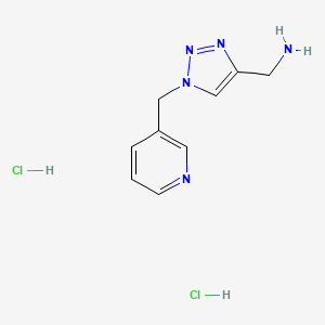 molecular formula C9H13Cl2N5 B1479495 (1-(pyridin-3-ylmethyl)-1H-1,2,3-triazol-4-yl)methanamine dihydrochloride CAS No. 2098032-54-1