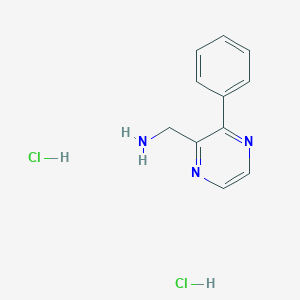 molecular formula C11H13Cl2N3 B1479498 (3-Phenylpyrazin-2-yl)methanamine dihydrochloride CAS No. 2097954-87-3