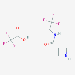 molecular formula C8H10F6N2O3 B1479502 N-(2,2,2-trifluoroethyl)azetidine-3-carboxamide 2,2,2-trifluoroacetate CAS No. 2097981-58-1