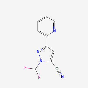 1-(difluoromethyl)-3-(pyridin-2-yl)-1H-pyrazole-5-carbonitrile