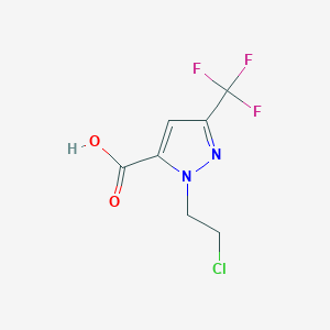 1-(2-chloroethyl)-3-(trifluoromethyl)-1H-pyrazole-5-carboxylic acid