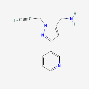 (1-(prop-2-yn-1-yl)-3-(pyridin-3-yl)-1H-pyrazol-5-yl)methanamine