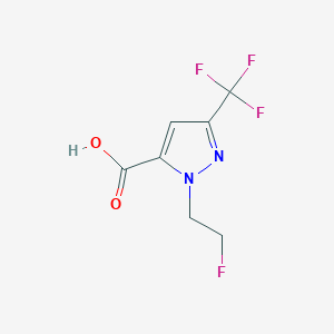 molecular formula C7H6F4N2O2 B1479511 1-(2-fluoroethyl)-3-(trifluoromethyl)-1H-pyrazole-5-carboxylic acid CAS No. 2092716-99-7