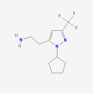 2-(1-cyclopentyl-3-(trifluoromethyl)-1H-pyrazol-5-yl)ethan-1-amine
