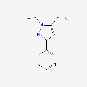 3-(5-(chloromethyl)-1-ethyl-1H-pyrazol-3-yl)pyridine