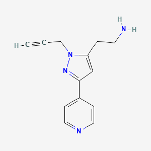 2-(1-(prop-2-yn-1-yl)-3-(pyridin-4-yl)-1H-pyrazol-5-yl)ethan-1-amine