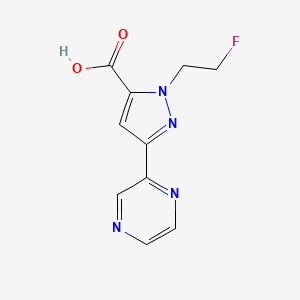 1-(2-fluoroethyl)-3-(pyrazin-2-yl)-1H-pyrazole-5-carboxylic acid