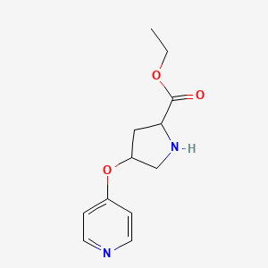 ethyl (2S,4S)-4-(4-pyridyloxy)pyrrolidine-2-carboxylate