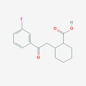 2-[2-(3-Fluorophenyl)-2-oxoethyl]cyclohexane-1-carboxylic acid