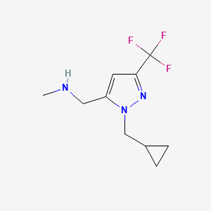 1-(1-(cyclopropylmethyl)-3-(trifluoromethyl)-1H-pyrazol-5-yl)-N-methylmethanamine