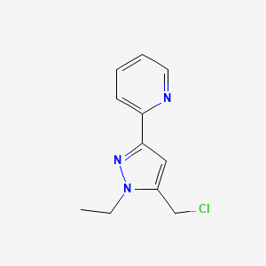 2-(5-(chloromethyl)-1-ethyl-1H-pyrazol-3-yl)pyridine