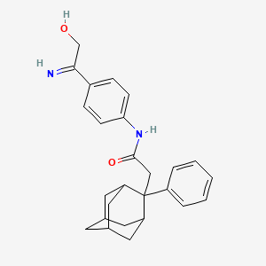 N-[4-(2-hydroxyethanimidoyl)phenyl]-2-(2-phenyl-2-adamantyl)acetamide