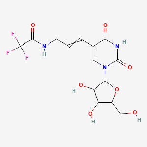 N-[3-[1-[3,4-dihydroxy-5-(hydroxymethyl)oxolan-2-yl]-2,4-dioxopyrimidin-5-yl]prop-2-enyl]-2,2,2-trifluoroacetamide