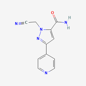 1-(cyanomethyl)-3-(pyridin-4-yl)-1H-pyrazole-5-carboxamide