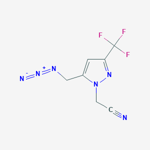 molecular formula C7H5F3N6 B1479533 2-(5-(azidomethyl)-3-(trifluoromethyl)-1H-pyrazol-1-yl)acetonitrile CAS No. 2098107-69-6