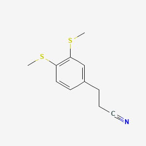 (3,4-Bis(methylthio)phenyl)propanenitrile