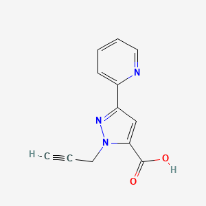 1-(prop-2-yn-1-yl)-3-(pyridin-2-yl)-1H-pyrazole-5-carboxylic acid