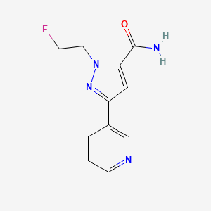 1-(2-fluoroethyl)-3-(pyridin-3-yl)-1H-pyrazole-5-carboxamide