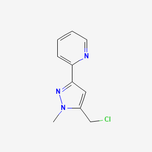2-(5-(chloromethyl)-1-methyl-1H-pyrazol-3-yl)pyridine