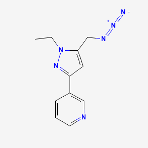 3-(5-(azidomethyl)-1-ethyl-1H-pyrazol-3-yl)pyridine