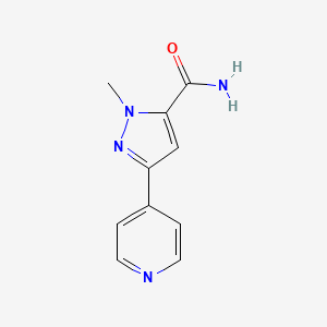 molecular formula C10H10N4O B1479548 1-methyl-3-(pyridin-4-yl)-1H-pyrazole-5-carboxamide CAS No. 911468-32-1