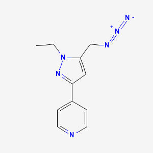 molecular formula C11H12N6 B1479549 4-(5-(azidomethyl)-1-ethyl-1H-pyrazol-3-yl)pyridine CAS No. 2098051-03-5