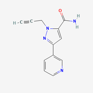 molecular formula C12H10N4O B1479554 1-(prop-2-yn-1-yl)-3-(pyridin-3-yl)-1H-pyrazole-5-carboxamide CAS No. 2098050-61-2