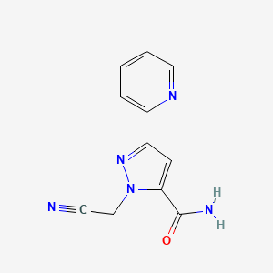 1-(cyanomethyl)-3-(pyridin-2-yl)-1H-pyrazole-5-carboxamide