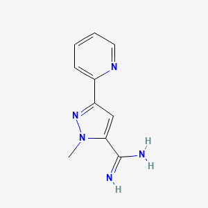 1-methyl-3-(pyridin-2-yl)-1H-pyrazole-5-carboximidamide