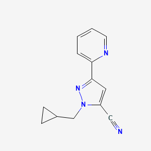 1-(cyclopropylmethyl)-3-(pyridin-2-yl)-1H-pyrazole-5-carbonitrile