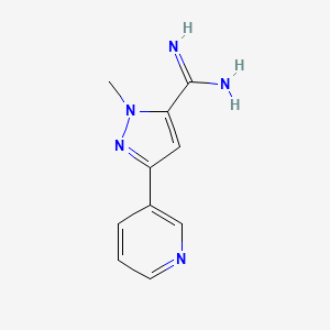 1-methyl-3-(pyridin-3-yl)-1H-pyrazole-5-carboximidamide