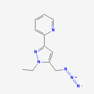 molecular formula C11H12N6 B1479578 2-(5-(叠氮甲基)-1-乙基-1H-吡唑-3-基)吡啶 CAS No. 2097964-56-0