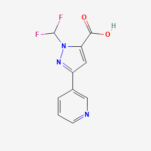 molecular formula C10H7F2N3O2 B1479580 1-(difluoromethyl)-3-(pyridin-3-yl)-1H-pyrazole-5-carboxylic acid CAS No. 2098102-66-8
